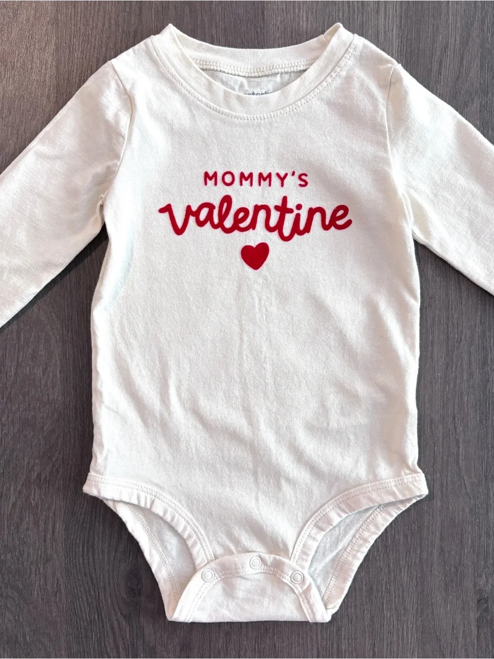 Carter’s Baby Mommy's Valentine Long-Sleeve Graphic Bodysuit Cream 18m